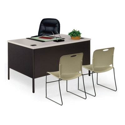 Use stack chair as guest seating