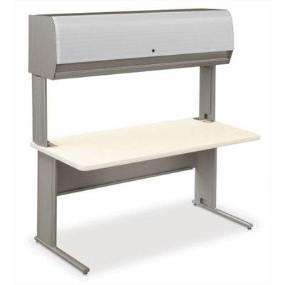 Place Hutch on top of Workzone Table for extra storage space.