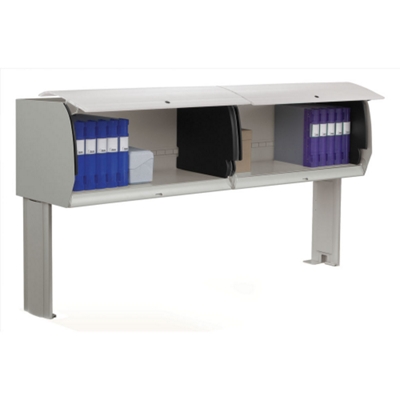 Hutch shown with acrylic doors open.
