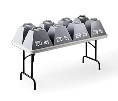 Holds 2000 lbs. of evenly distributed weight - 30 x 96 table