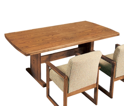 Solid Oak Rectangular Conference Table - 60" x 36"