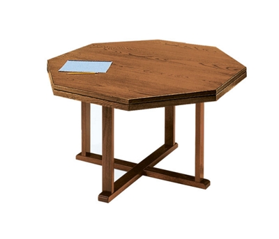 Solid Oak Octagonal Conference Table - 48"W, 40647