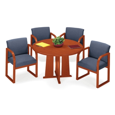 Room scene of chairs with conference table