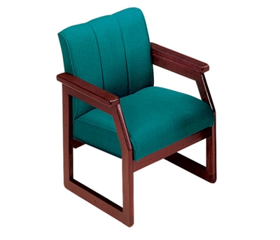 Fabric Sled Base Conference Chair with Arms