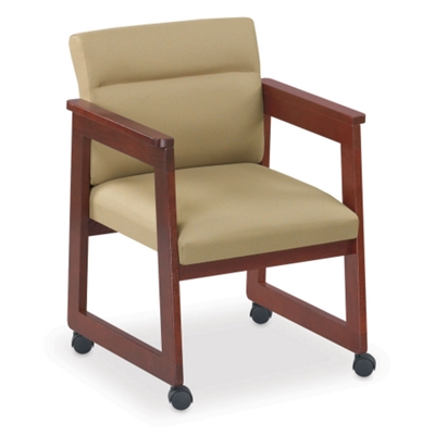 Tapered Arm Conference Chair with Casters, 52317