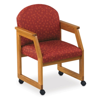 Round Back Conference Chair with Casters, 52321