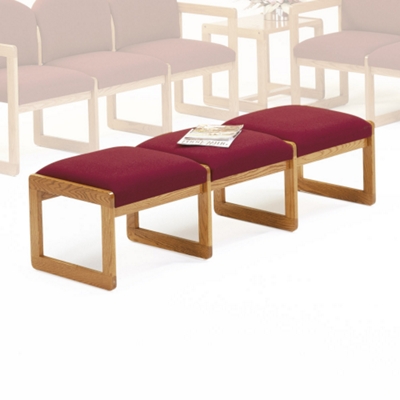 Three Seat Armless Bench - Standard Fabric, 53801