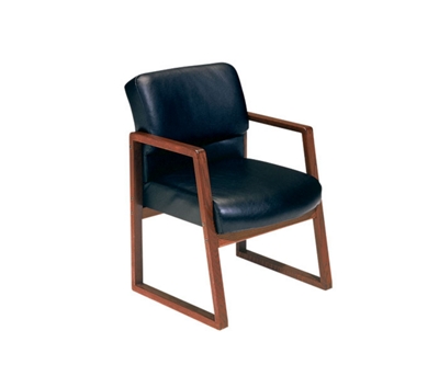 Leather Guest Chair with Lumbar Support