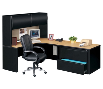 Right Corner Workstation with Hutch, 11270