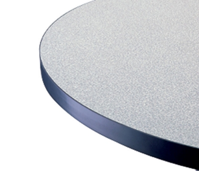 Safe vinyl edging surrounds mar-resistant top