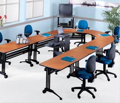 Add crescent tables to form various configurations.