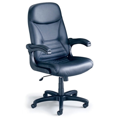 Big and Tall Pivot-Arm Leather Chair, 50589