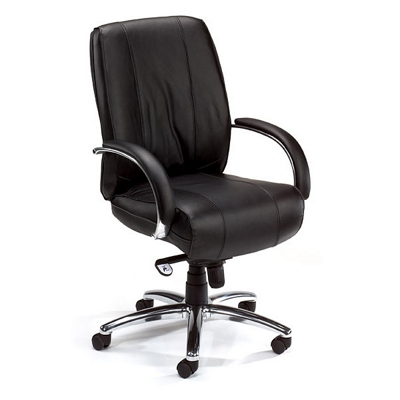 Mid Back Leather Chair, 52283