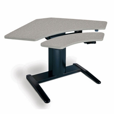 Powered Adjustable-Height 48" Corner Workstation, 60933