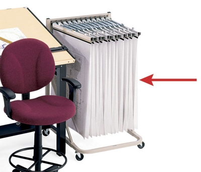 Mobile Blueprint Rack with 24'' Clamps