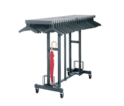 Folding Coat Rack on Casters