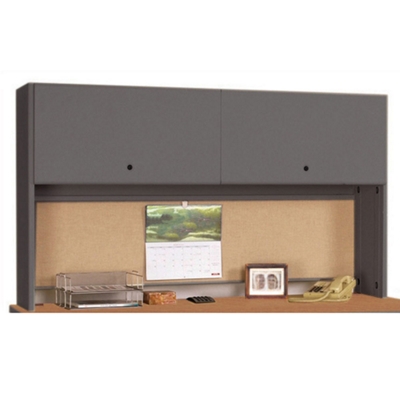 Desk Mounted Hutch with Flipper Doors 60"W, 11962