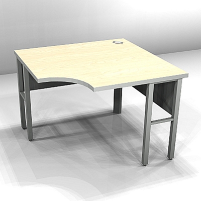 Maxon 42"W x 30"D Curved-Front Corner Workstation, 21696