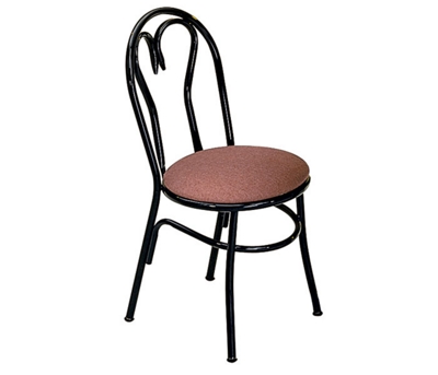 Armless Heavy-Duty Fabric Sweetheart Stack Chair