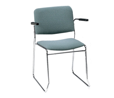 Heavy-Duty Fabric Sled Base Chair with Arms, 51141