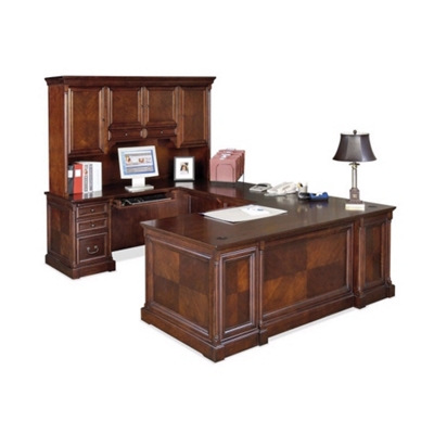 Cherry Left Bridge U-Desk, 13003