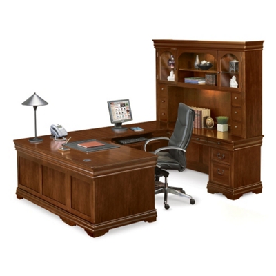 Pont Lafayette U-Desk with Hutch, 13313