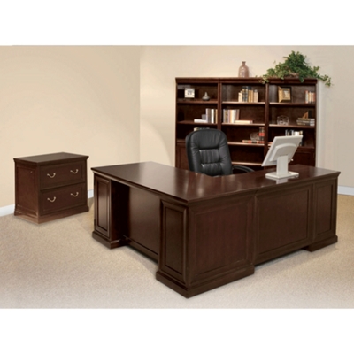 Espresso L-Desk with Left Return Office Set, 86200