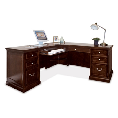 Espresso L-Desk with Left Return, 13345