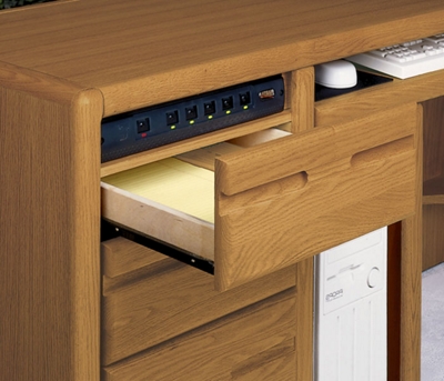 Built-in surge protector controls all electronics