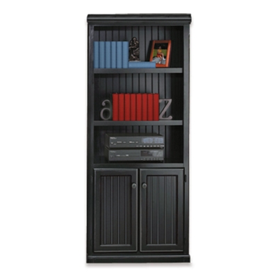 Black and Oak Two Door Bookcase, 15232