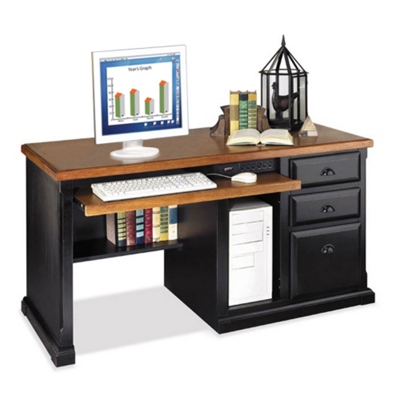 Distressed Black Computer Desk, 15240