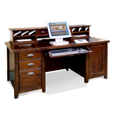 Cherry Computer Desk with Hutch, 15669