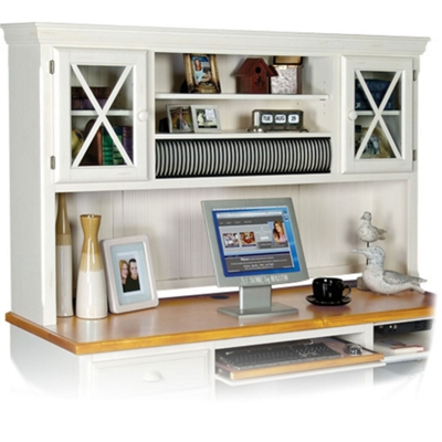 White Hutch for L Desk, 15703