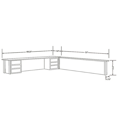 Line art of the hutch