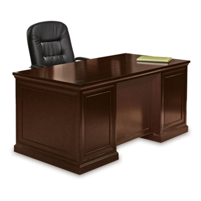 Front view of desk