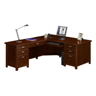 Tribeca Loft Cherry L-Desk with Left Return, 15991