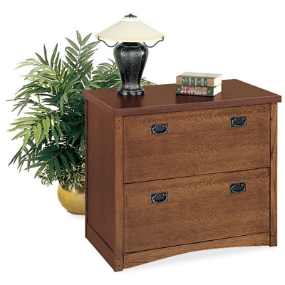 Mission Oak Two Drawer Lateral File