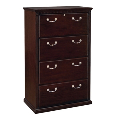 Huntington Cherry Four Drawer Lateral File