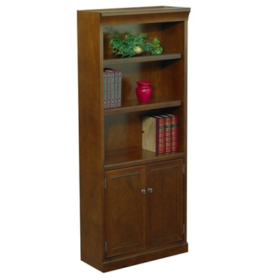 Statesman Five-Shelf Bookcase with Doors, 32883