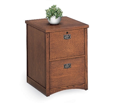 Mission Oak Two Drawer Vertical File, 34250