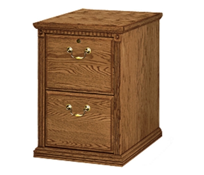 Traditional Oak Two Drawer Vertical File