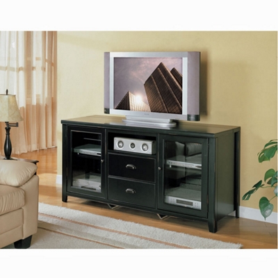 Distressed Black Conference Media Stand, 43147