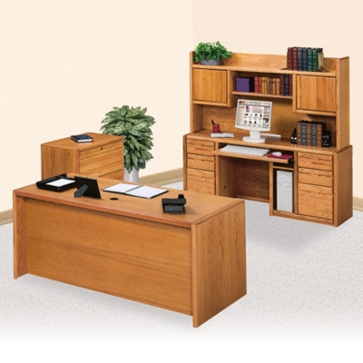 Contemporary Oak Computer Executive Office Set, 86190