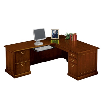 Traditional L-Desk with Left Return, 10962