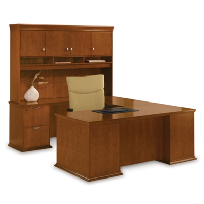U-Desk Left Return with Hutch, 15883