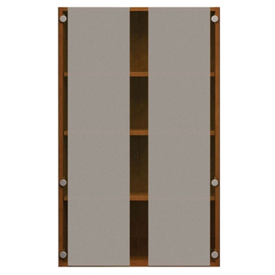 Set-on Bookcase with Glass Doors