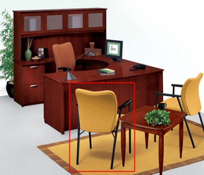 Guest Chair with Black Poly Arms, 50502