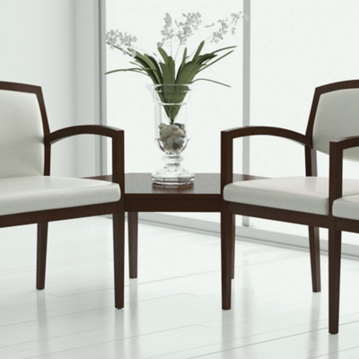 Front view of Ganging Corner Table