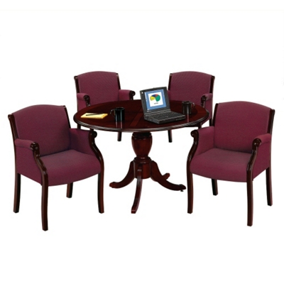 Keswick 48" Round Conference Table and 4 Guest Chairs, 86181