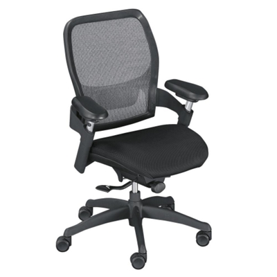 Mid Back Mesh Chair with Fabric Seat
